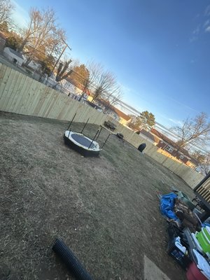 Fence installation - This fence was installed and properly the first time by a different company we came back and installed it correctly, according to codes and standard Fence installation - This fence was installed and properly the first time by a different company we came back and installed it correctly, according to codes and standard
