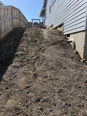 Wood stairs installation - The wood stair installation was done to provide a safe, easy access to the backyard for the homeowner. Prior to the installation the homeowner couldn’t use this portion of their property due to the slope. In addition, we added two wood retaining walls to provide plantings areas. Wood stairs installation - The wood stair installation was done to provide a safe, easy access to the backyard for the homeowner. Prior to the installation the homeowner couldn’t use this portion of their property due to the slope. In addition, we added two wood retaining walls to provide plantings areas.