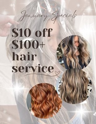 January special 2024 - Mention this add and get $10 off your service $100 or more. January special 2024 - Mention this add and get $10 off your service $100 or more.