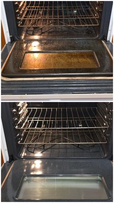 MOVE-OUT CLEANING - this project had some grease build up in the oven and the hardwood floors need some care.