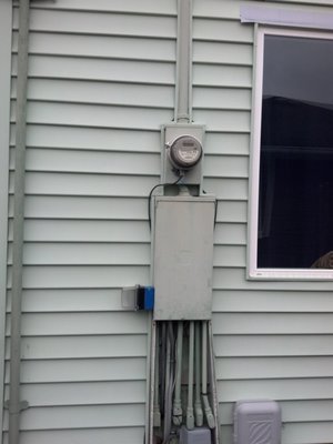 Panel upgrade. - We were called out to this project because the old panel was having major arcing issues, so we replaced it with a modern panel, and eliminated some code violations.