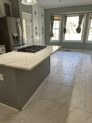 Kitchen and Laundry floor update - These floors replaced out dated vinyl glue down floors. We rushed to complete these to get a house listed for the customer. Kitchen and Laundry floor update - These floors replaced out dated vinyl glue down floors. We rushed to complete these to get a house listed for the customer.