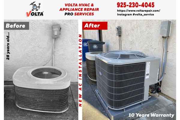 Carrier AC 4 Ton 15 SEER Installation / Replacement - Carrier AC 4 Ton 15 SEER Installation / Replacement
We have done this work. The device was 28 years old and the customer really wanted to change it to a new one. We helped him choose new equipment and install it. The customer will now have a 10 year manufacturer's warranty.
