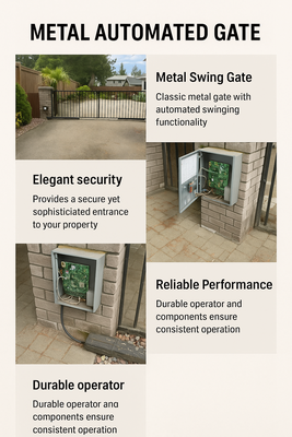 Metal Automated Gates - Thie was succesfully done, the client get so happy with the new look and features now he has peace of mind know he and his family is protected.