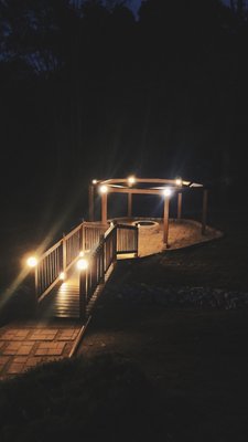 Custom Hexagon Fireplace - This was a custom-built bridge and hexagon shaped fireplace for a home owner. Custom Hexagon Fireplace - This was a custom-built bridge and hexagon shaped fireplace for a home owner.