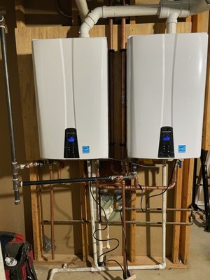 Tankless Water Heaters - Never run out of hot water with dual tankless water heaters!