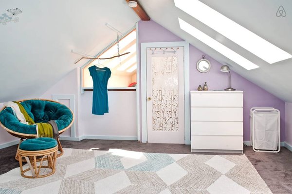Pretty In Pink! A Guest Room In An Attic - Operation: Attic Airbnb! I Spy's mission, we chose to accept was to create a furnished guest room in the attic of a Victorian House in The Haight Ashbury district of San Francisco in a week. The style is Contemporary Modern geared for couples with small children.