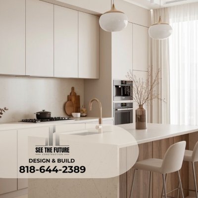 Illuminate Your Kitchen Remodel with 10 Complimentary Recessed Lights​ - At See The Future Construction, we specialize in transforming kitchens into functional and stylish spaces. As part of our commitment to excellence, we're offering 10 complimentary recessed lights with every kitchen remodel. Enhance your kitchen's ambiance and efficiency with this exclusive offer. Contact us today to schedule your consultation and take advantage of this limited-time deal!​