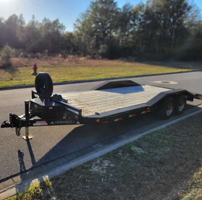 102" x 20' Car Hauler Rental - Introducing our premium 102" x 20' Car Hauler Rental, perfect for safely transporting your vehicles. This 10k Heavy duty trailer features a sturdy wooden deck with Steel drive over fenders for that wide vehicle or equipment. This trailer is equipped with a winch, Straps, Ramps and recovery gear so you will be able to complete your transport goals without any hassle. Conveniently available for a 1-day rental. Capture the essence of efficiency and reliability with our top-notch trailer rental service.



WE BRING THE RENTAL TO YOU AT YOUR CONVENIENCE! All Of our Rental Trailers include free Local delivery and pick up as well as local rentals enjoy 100% free Roadside assistance from RTS within 25MI of Milton, FL! Additional milage charge at rate. We offer flexible drop off and pick up scheduling to accommodate our customer the best we can. Our goal is to make the rental process as easy as possible. If you need driver assistance let us know and we can provide you with custom rates. All rentals will include a $150 refundable deposit. To rent you must be 18+ years of age, have Towing Vehicle registration, copy of Insurance, and Drivers License in the renters name. Additional Insurance is available through our provider for an additional fee.