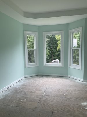Primer/Painting In Home - Just wrapped up a full interior paint project for this beautiful home! Every room got a fresh new look, starting with careful prep work, including sanding and filling any imperfections to ensure a flawless finish. We protected floors and furniture throughout the house and applied high-quality primer on new or repaired surfaces for long-lasting results. From the hallway to the living room, kitchen, dining area, and stairways, each space was painted with precision, enhancing the home’s aesthetic and adding vibrant energy to every corner. Finished off with clean lines. What a polished and renewed look. Love seeing the transformation paint can bring ! Primer/Painting In Home - Just wrapped up a full interior paint project for this beautiful home! Every room got a fresh new look, starting with careful prep work, including sanding and filling any imperfections to ensure a flawless finish. We protected floors and furniture throughout the house and applied high-quality primer on new or repaired surfaces for long-lasting results. From the hallway to the living room, kitchen, dining area, and stairways, each space was painted with precision, enhancing the home’s aesthetic and adding vibrant energy to every corner. Finished off with clean lines. What a polished and renewed look. Love seeing the transformation paint can bring !