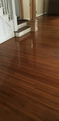 Floor Refinishing Before vs. After - Refinishing the world, one customer, one floor at a time! No mess to clean up, your choice of finishes, and non-toxic - kid and pet safe! Most jobs completed in just 6-9 hours! Floor Refinishing Before vs. After - Refinishing the world, one customer, one floor at a time! No mess to clean up, your choice of finishes, and non-toxic - kid and pet safe! Most jobs completed in just 6-9 hours!