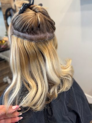 Invisible Bead Extension Elevate Install - This guest was ready for more comfortable, longer-wearing hair extensions. Invisible bead extensions is here for the win! Completely invisible, comfortable, and she can now go 10 weeks in between reinstalls
Perfect for her busy life Invisible Bead Extension Elevate Install - This guest was ready for more comfortable, longer-wearing hair extensions. Invisible bead extensions is here for the win! Completely invisible, comfortable, and she can now go 10 weeks in between reinstalls
Perfect for her busy life