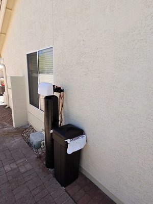 Outdoor trench and drain line run. - This customer had main water line shut off in front yard and needed water softener behind the wall due to HOA. We ran drain line to city clean out with P trap. Also included a under sink reverse osmosis. Outdoor trench and drain line run. - This customer had main water line shut off in front yard and needed water softener behind the wall due to HOA. We ran drain line to city clean out with P trap. Also included a under sink reverse osmosis.