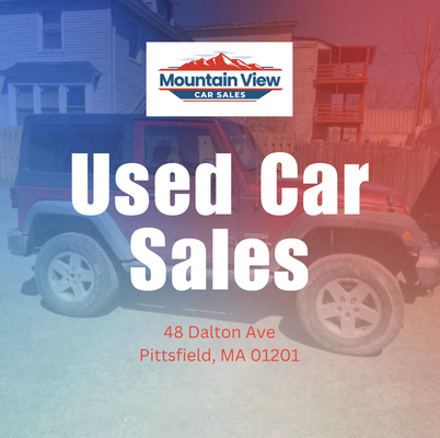 Used Car Sales - At Mountain View Car Sales, we specialize in providing high-quality, reliable pre-owned vehicles at competitive prices. With a diverse inventory of cars, trucks, and SUVs, we help customers find the perfect vehicle to fit their lifestyle and budget. Our commitment to transparency, exceptional customer service, and hassle-free financing options ensures a seamless buying experience. Visit us today or schedule an appointment and drive away with confidence! Used Car Sales - At Mountain View Car Sales, we specialize in providing high-quality, reliable pre-owned vehicles at competitive prices. With a diverse inventory of cars, trucks, and SUVs, we help customers find the perfect vehicle to fit their lifestyle and budget. Our commitment to transparency, exceptional customer service, and hassle-free financing options ensures a seamless buying experience. Visit us today or schedule an appointment and drive away with confidence!