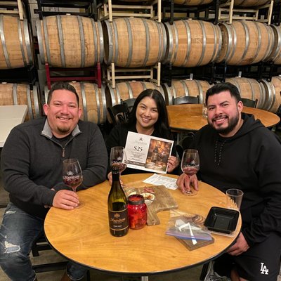Come down and enjoy live music with a great glass of wine. - We have big bands and dancing every Friday night in the barrel room, light acoustic on Saturdays and Sundays on the patio or in the tasting room. We have Trivia every Thursday night. We also have live band karaoke and comedy night once a month. Come down and enjoy live music with a great glass of wine. - We have big bands and dancing every Friday night in the barrel room, light acoustic on Saturdays and Sundays on the patio or in the tasting room. We have Trivia every Thursday night. We also have live band karaoke and comedy night once a month.