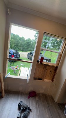 Flooring, window and new toilet install - Flooring, window and new toilet install with new OSB In laundry room Flooring, window and new toilet install - Flooring, window and new toilet install with new OSB In laundry room