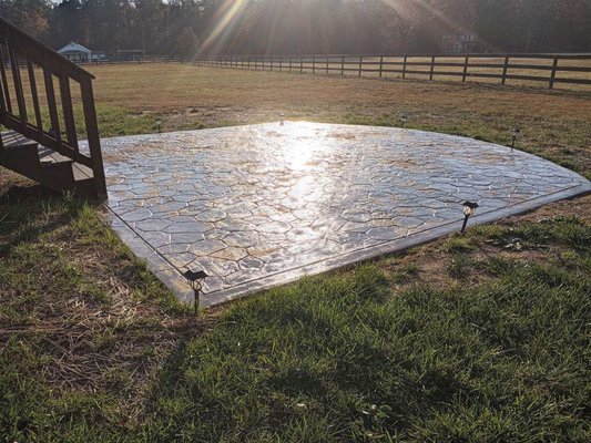 “ Stamped Patio, August 2021” - A customer really wanted a stamped patio so they called us. We started the job on August 6, 2021 and completed it on August 7, 2021.