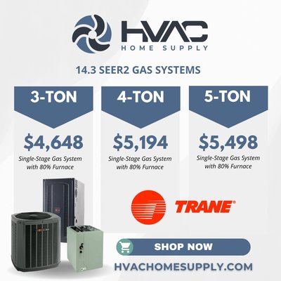 Affordable HVAC Equipment - HVAC Home Supply makes it easy to shop, price, and install your new gas heating and cooling system—all online. We carry top brands like Trane, Lennox, RunTru, and Goodman, and offer transparent pricing with no hidden fees. Buy just the equipment or add professional installation by our trusted local crews in the DFW and Austin areas. Affordable HVAC Equipment - HVAC Home Supply makes it easy to shop, price, and install your new gas heating and cooling system—all online. We carry top brands like Trane, Lennox, RunTru, and Goodman, and offer transparent pricing with no hidden fees. Buy just the equipment or add professional installation by our trusted local crews in the DFW and Austin areas.