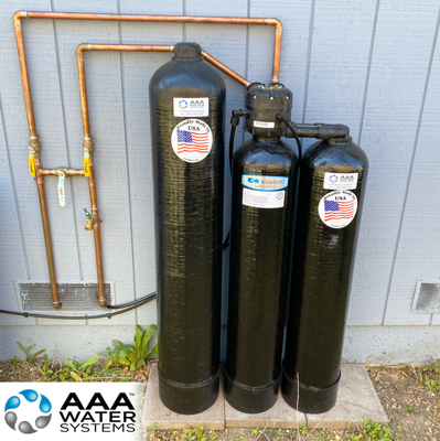 Combination System (Whole Home Softener & Organic Filter) - An amazing family in Dublin/Pleasanton area purchased a Whole Home Water Treatment System as they weren't satisfied with the water quality Zone 7 provides to local homeowners. The customer requested to keep the garage area empty, and thanks to our in-home water analysis we were able to determine the optimal location of install. The system included a Softener (resin) and Filter (carbon) as well as one salt brine tank. We use high quality copper and brass bypass shutoffs, which they loved! With a quality Kinetico Non-Electric water system, this family can expect minimal maintenance with decades of good water. Now it's your families turn to get better water! Combination System (Whole Home Softener & Organic Filter) - An amazing family in Dublin/Pleasanton area purchased a Whole Home Water Treatment System as they weren't satisfied with the water quality Zone 7 provides to local homeowners. The customer requested to keep the garage area empty, and thanks to our in-home water analysis we were able to determine the optimal location of install. The system included a Softener (resin) and Filter (carbon) as well as one salt brine tank. We use high quality copper and brass bypass shutoffs, which they loved! With a quality Kinetico Non-Electric water system, this family can expect minimal maintenance with decades of good water. Now it's your families turn to get better water!