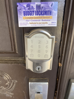 Get free estimate on keypad door lock installation - The Smart Deadbolt illuminated touchscreen eliminates hassle and fumbling around for your keys, giving you easy accessibility. This stylish convenience from the moment it leaves the box allows for even more key-free opportunities when you pair your lock with the app.