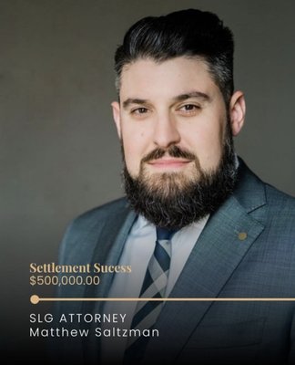 $500,000 Trip & Fall Settlement - Sherwood Law Group attorney Matthew Saltzman secured a $500,000 settlement for a 51-year-old plaintiff who suffered a fractured humerus after a trip and fall at a commercial property. The case involved disputed liability and damages.