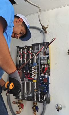 Tankless Install Summer 2025 - Installed brand new tankless water heater for winner of our home show raffle. Tankless Install Summer 2025 - Installed brand new tankless water heater for winner of our home show raffle.