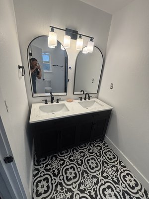 Post Construction Cleaning - We removed dust, debris, and construction residue from both bathrooms. All surfaces, fixtures, and floors were deep cleaned and polished, leaving the spaces move-in ready and spotless.