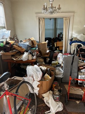 Hoarding Project in Washington D.C - This home sat vacant for a little over two decades. A realtor reach out to us through a mutual associate for our assistance. In addition to you everyday moving services and junk removal, we also specialize in clean out situations like this. We got this residential property ready for showing in 2 days using a crew of 6 professionals in full biohazard gear.