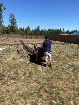6 Zone install - This was a 6 zone install we did a couple weeks ago. Proper sod cutting, trench depth and tamping sod back into place after a professional job of building it is what I pride my company on. Customers were extremely happy and no longer have to drag a hose out to their backyard to irrigate.