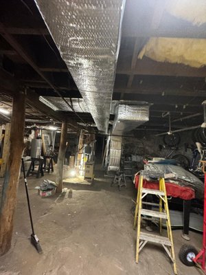 Gas Furnace and Ductwork Install. - In this project, the homeowner previously had a steam boiler that was very inefficient and resulted in high energy bills.
We removed the old steam boiler and designed a brand-new ductwork system in the basement, carefully using the minimum amount of space to allow for future basement remodeling.
We installed a high-efficiency 90% furnace that now provides clean, reliable, and efficient heat throughout the home during the cold winter months.
We also prepared the system for the next phase of the project, scheduled for early spring, by adding an A/C-ready coil and planning for the installation of a new condenser — ensuring the home will have efficient cooling for the warm season as well. Gas Furnace and Ductwork Install. - In this project, the homeowner previously had a steam boiler that was very inefficient and resulted in high energy bills.
We removed the old steam boiler and designed a brand-new ductwork system in the basement, carefully using the minimum amount of space to allow for future basement remodeling.
We installed a high-efficiency 90% furnace that now provides clean, reliable, and efficient heat throughout the home during the cold winter months.
We also prepared the system for the next phase of the project, scheduled for early spring, by adding an A/C-ready coil and planning for the installation of a new condenser — ensuring the home will have efficient cooling for the warm season as well.