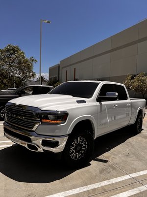 Ram 1500 Before & After - We recently had the pleasure of detailing a powerful Ram 1500! This rugged yet refined truck now boasts a showroom shine, inside and out. Our expert team focused on every detail to ensure it looks pristine and ready for any adventure. Discover the transformation our detailing services can bring to your vehicle. Schedule your appointment with us today!