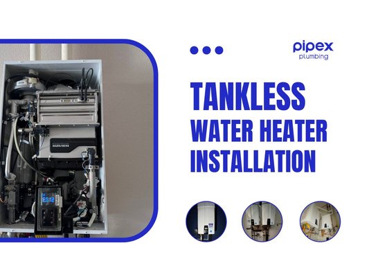Tankless water heater installation - At PipeX Plumbing, we upgrade your water heating. Our team installs efficient systems that provide hot water, save space and reduce energy costs.
The service covers complete removal of old units, installation of two tankless heaters, and all upgrades to gas lines, water lines, and venting systems. We ensure proper sizing based on your household's demands and install units in parallel for maximum hot water output.
Our installation includes water and gas pressure testing, calibration, and performance verification. Each installation is done by licensed professionals at a fixed price.
We offer free estimates and 10% off bookings and are available 24/7. After installation, we provide comprehensive guidance on system operation and maintenance.
Experience the benefits of endless hot water supply, reduced energy bills, and space savings with our professional tankless water heater installation service. Tankless water heater installation - At PipeX Plumbing, we upgrade your water heating. Our team installs efficient systems that provide hot water, save space and reduce energy costs.
The service covers complete removal of old units, installation of two tankless heaters, and all upgrades to gas lines, water lines, and venting systems. We ensure proper sizing based on your household's demands and install units in parallel for maximum hot water output.
Our installation includes water and gas pressure testing, calibration, and performance verification. Each installation is done by licensed professionals at a fixed price.
We offer free estimates and 10% off bookings and are available 24/7. After installation, we provide comprehensive guidance on system operation and maintenance.
Experience the benefits of endless hot water supply, reduced energy bills, and space savings with our professional tankless water heater installation service.