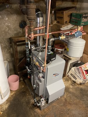 Gas Boiler Replacement - This old unit was replace because it had a cracked heat exchanger, most likely caused by years of not being cleaned properly Gas Boiler Replacement - This old unit was replace because it had a cracked heat exchanger, most likely caused by years of not being cleaned properly