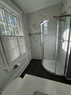 Full bath remodel 2024 - This is one of our most recent full bath transformation, customer wanted a shower in one of his bathrooms and we delivered!