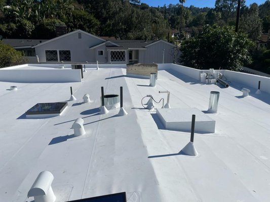 TPO Roof ( Long Beach ) - new roof installed in Encino