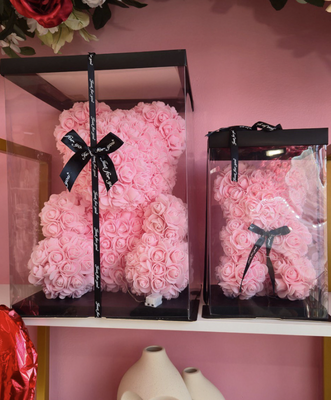 Petals & Plush - Discover the perfect pairing of plush teddy bears and beautiful blooms. Each cuddly companion is thoughtfully matched with our signature roses, making every gift a sweet gesture of love and comfort.