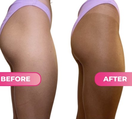 Spray Tan Before and After - A Before and After