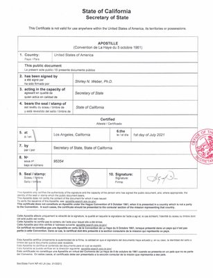 CHINESE AUTHENTICATION - For Documents to be use in China. It needs to be authenticated by Chinese Consulate, We can do all type of documents.