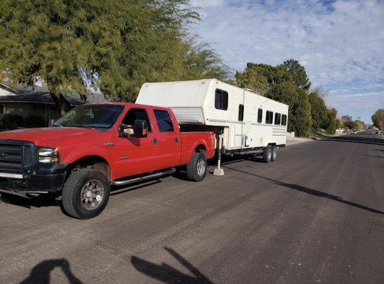 Trailer and equipment towing - D&J towing will tow 5thwheel, bumper pull, gooseneck, boats, and equipment.
