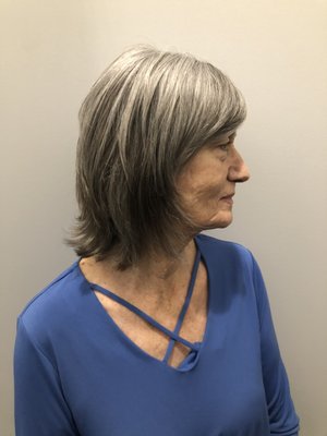 Women’s Haircut - New Client from Washington had been looking for a stylist who can give her a precision haircut. She was very happy with her new low maintenance easy to maintain style. Women’s Haircut - New Client from Washington had been looking for a stylist who can give her a precision haircut. She was very happy with her new low maintenance easy to maintain style.