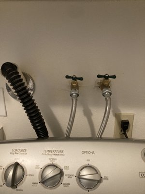 Hose bib/faucet replacements - Replacement of old corroded hose and hose bibs for washing machine. Hose bib/faucet replacements - Replacement of old corroded hose and hose bibs for washing machine.
