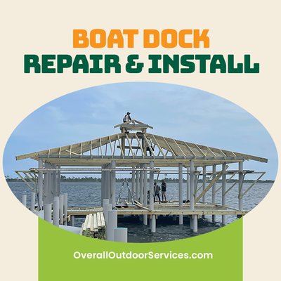 Boat Dock Repair & Installation - At Overall Outdoor & Marine Services, we specialize in expert boat dock installation and repair tailored to Southwest Florida’s waterfront lifestyle. From custom-designed docks that enhance your property’s value to precise repairs that restore safety and functionality, our team delivers exceptional craftsmanship and reliability. With a commitment to quality and hundreds of satisfied clients, we’re your trusted partner for all things dock-related. Let us help you create the perfect space for your boat and waterfront enjoyment!