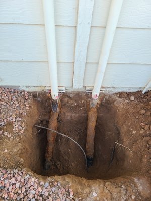 Panel repairs - Replaced rotten electrical pipes underground, with new ones. The customer was without power for only 4hrs