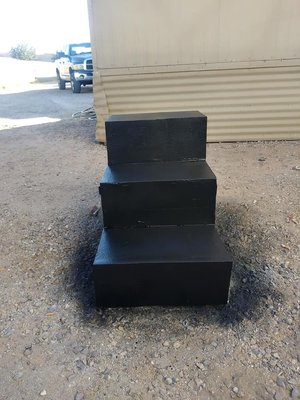 Dog Stairs - Built steps for overweight dog to get on the bed. Happy puppy! Dog Stairs - Built steps for overweight dog to get on the bed. Happy puppy!