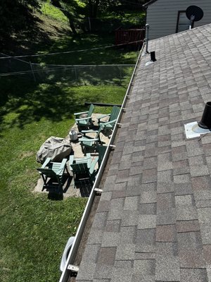 Gutter Cleaning - Gutter cleaning 2 story home.