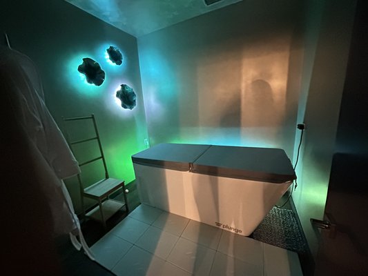 Cold Plunge - Come try our Premier Plunge from Theplunge.com! We tune our temperatures to be challenging yet approachable. Still nervous? Call ahead with any questions! We can adjust the temperature to your comfort level. Cold Plunge - Come try our Premier Plunge from Theplunge.com! We tune our temperatures to be challenging yet approachable. Still nervous? Call ahead with any questions! We can adjust the temperature to your comfort level.