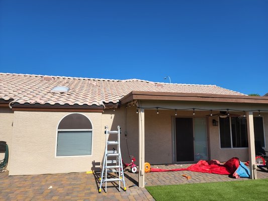 Gutter Installation In Chandler AZ. - Client Bought A Re-Sold Home, Wanted To Get Ready For The Rain. So We Built Him A Gutter. Gutter Installation In Chandler AZ. - Client Bought A Re-Sold Home, Wanted To Get Ready For The Rain. So We Built Him A Gutter.