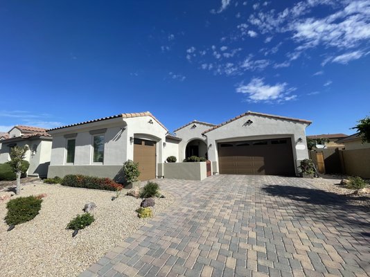 Exterior Painting Queen Creek 85142 - Exterior Painting 2,000sqft home, 1 story. In Queen Creek, AZ 85142. Painted Stucco, Stucco pop-outs, Soffits, Fascia, Garage Door, Rear Patio Cover, Front Iron Gate, Side Door, Front Door Frame, and Downspouts. Colors used Natural, Twig, Bonaparte, Bay of Many and Dotcom. Exterior Painting Queen Creek 85142 - Exterior Painting 2,000sqft home, 1 story. In Queen Creek, AZ 85142. Painted Stucco, Stucco pop-outs, Soffits, Fascia, Garage Door, Rear Patio Cover, Front Iron Gate, Side Door, Front Door Frame, and Downspouts. Colors used Natural, Twig, Bonaparte, Bay of Many and Dotcom.