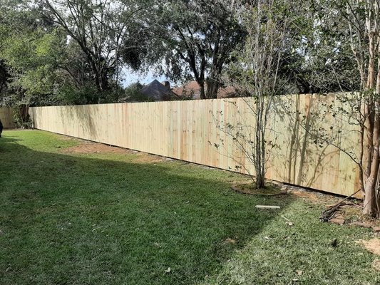 Fence and Gate Installation - This property had some damage from Hurricane Sally, and the owners chose to replace their entire fence which is well over 300 FT of fencing. Precise measurements, a level, and a consistent process ensure our small team leaves the owners happy and the team proud of a job well done. Fence and Gate Installation - This property had some damage from Hurricane Sally, and the owners chose to replace their entire fence which is well over 300 FT of fencing. Precise measurements, a level, and a consistent process ensure our small team leaves the owners happy and the team proud of a job well done.