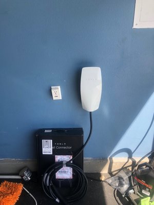 EV Tesla charger install - Simple, affordable, easy, and timely installation for all our EV charging stations. Installed this Tesla charging station in our customers garage. Some take extra time and energy depending on distance, model charging station, etc but let us assist in your next home project. EV Tesla charger install - Simple, affordable, easy, and timely installation for all our EV charging stations. Installed this Tesla charging station in our customers garage. Some take extra time and energy depending on distance, model charging station, etc but let us assist in your next home project.